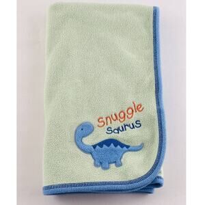 Just one Year Snugglesaurus Snuggle Saurus Green Blue Dinosaur Baby Boy Blanket